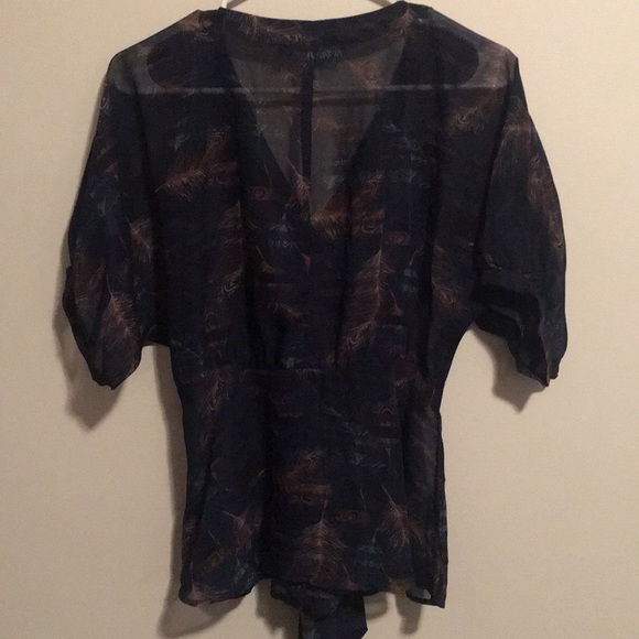 Sheer button down top - Picture 4 of 5